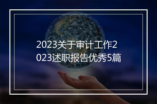 2023关于审计工作2023述职报告优秀5篇
