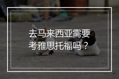 去马来西亚需要考雅思托福吗？