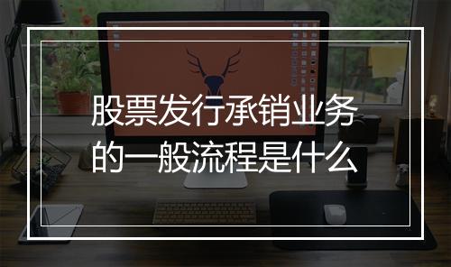 股票发行承销业务的一般流程是什么