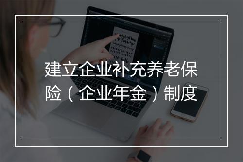建立企业补充养老保险（企业年金）制度