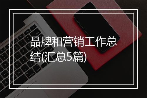 品牌和营销工作总结(汇总5篇)
