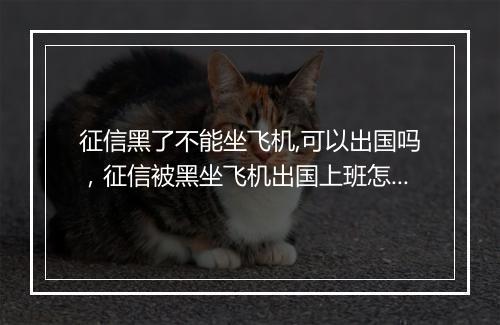 征信黑了不能坐飞机,可以出国吗，征信被黑坐飞机出国上班怎么办