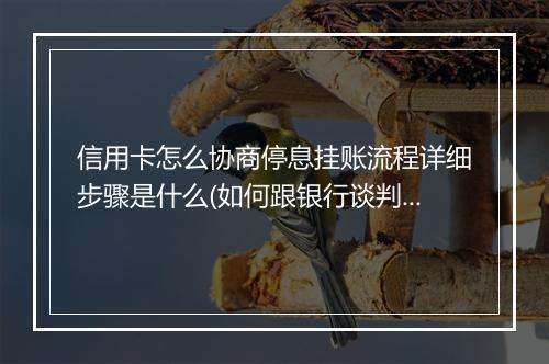 信用卡怎么协商停息挂账流程详细步骤是什么(如何跟银行谈判信用卡停息挂帐)