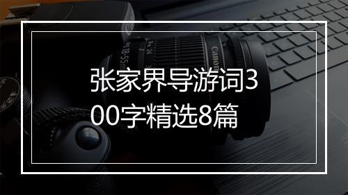 张家界导游词300字精选8篇