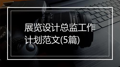 展览设计总监工作计划范文(5篇)