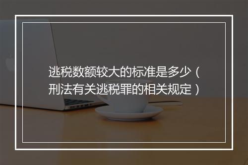 逃税数额较大的标准是多少（刑法有关逃税罪的相关规定）