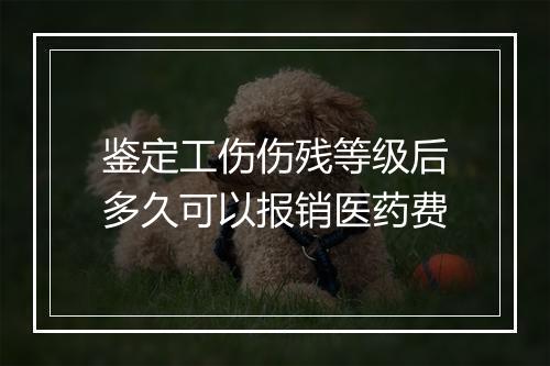 鉴定工伤伤残等级后多久可以报销医药费