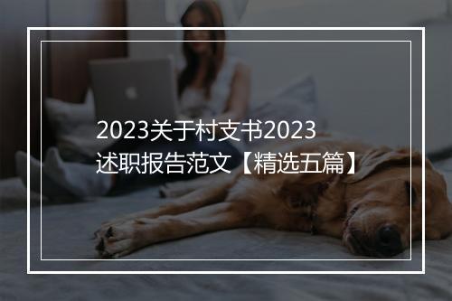 2023关于村支书2023述职报告范文【精选五篇】