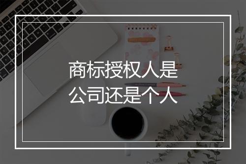 商标授权人是公司还是个人