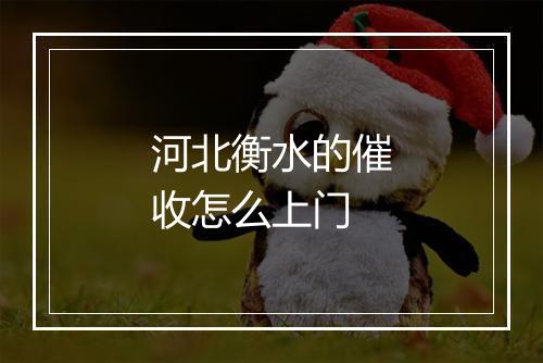 河北衡水的催收怎么上门