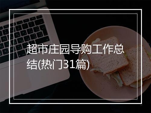 超市庄园导购工作总结(热门31篇)