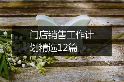 门店销售工作计划精选12篇