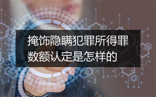 掩饰隐瞒犯罪所得罪数额认定是怎样的