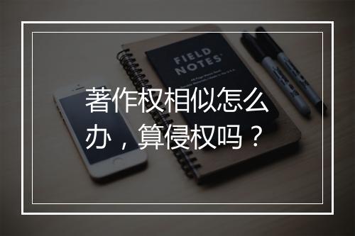著作权相似怎么办，算侵权吗？