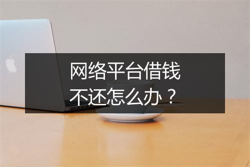 网络平台借钱不还怎么办？