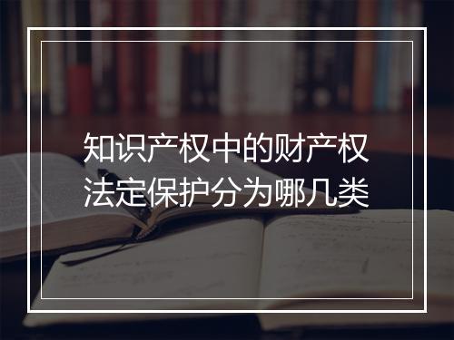知识产权中的财产权法定保护分为哪几类
