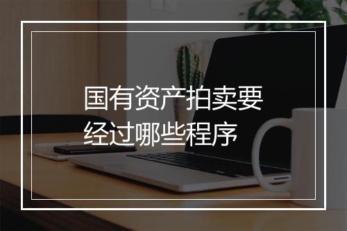 国有资产拍卖要经过哪些程序