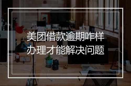 美团借款逾期咋样办理才能解决问题