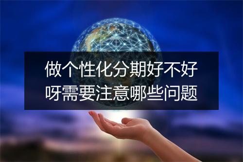 做个性化分期好不好呀需要注意哪些问题