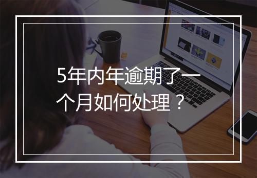 5年内年逾期了一个月如何处理？
