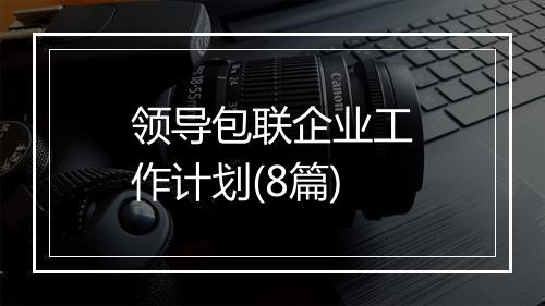 领导包联企业工作计划(8篇)