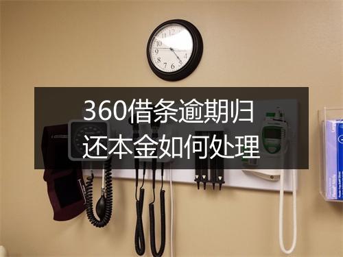 360借条逾期归还本金如何处理