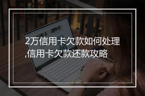 2万信用卡欠款如何处理,信用卡欠款还款攻略