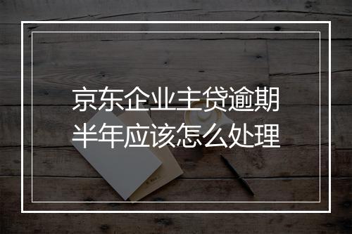 京东企业主贷逾期半年应该怎么处理