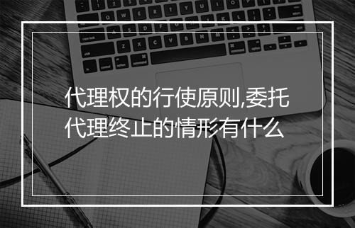 代理权的行使原则,委托代理终止的情形有什么