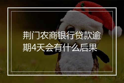荆门农商银行贷款逾期4天会有什么后果