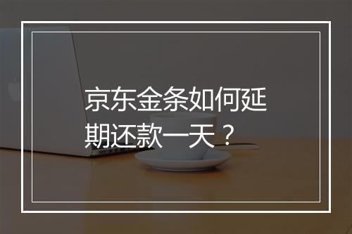京东金条如何延期还款一天？