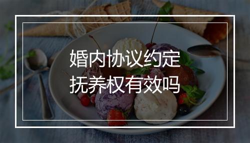 婚内协议约定抚养权有效吗