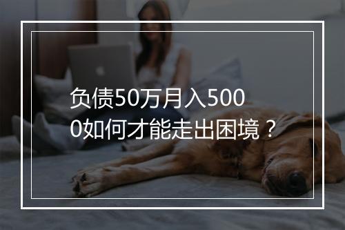 负债50万月入5000如何才能走出困境？