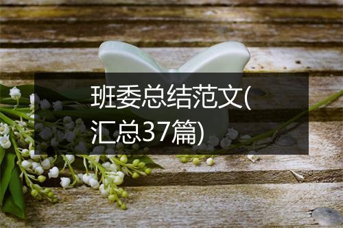 班委总结范文(汇总37篇)