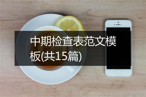 中期检查表范文模板(共15篇)