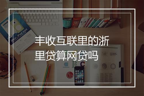 丰收互联里的浙里贷算网贷吗