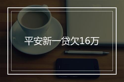 平安新一贷欠16万