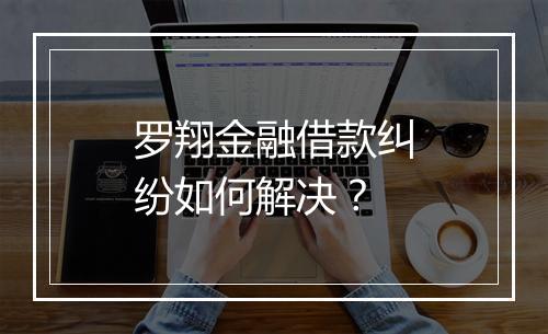 罗翔金融借款纠纷如何解决？