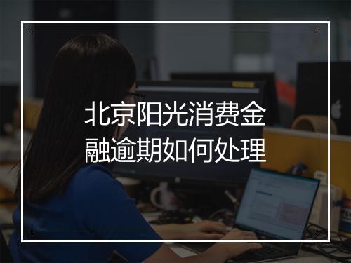 北京阳光消费金融逾期如何处理