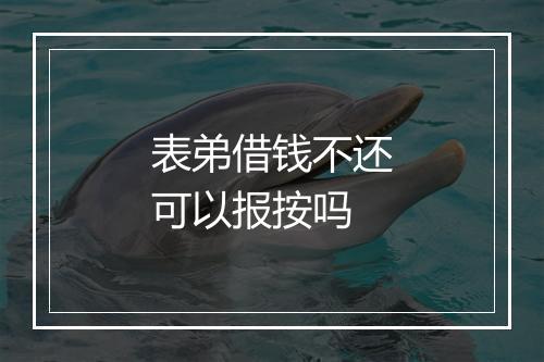 表弟借钱不还可以报按吗