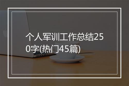 个人军训工作总结250字(热门45篇)