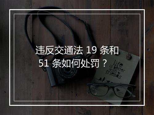 违反交通法 19 条和 51 条如何处罚？