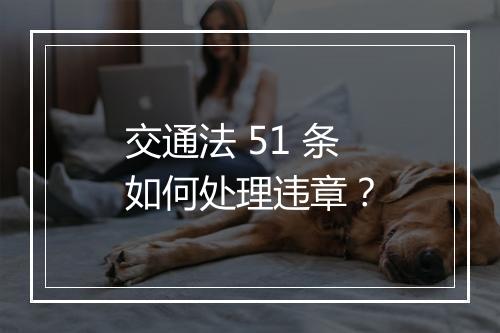 交通法 51 条如何处理违章？