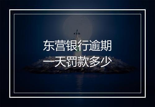 东营银行逾期一天罚款多少