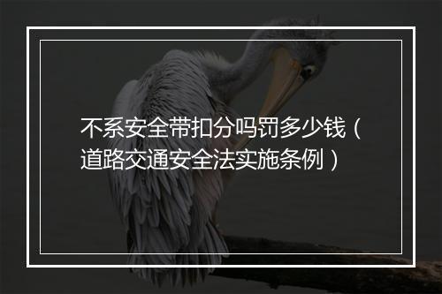不系安全带扣分吗罚多少钱（道路交通安全法实施条例）