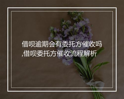 借呗逾期会有委托方催收吗,借呗委托方催收流程解析