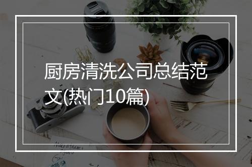 厨房清洗公司总结范文(热门10篇)