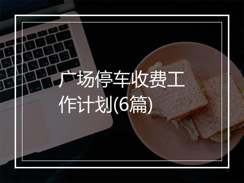 广场停车收费工作计划(6篇)