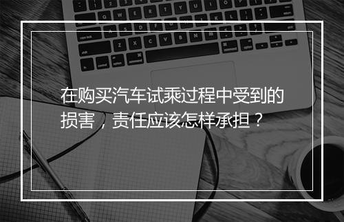 在购买汽车试乘过程中受到的损害，责任应该怎样承担？