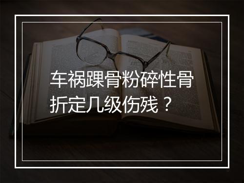 车祸踝骨粉碎性骨折定几级伤残？